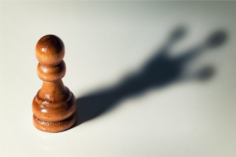 Chess Piece - Shadow Shaping a Majestic King: Strategic Symbolism in Chess
