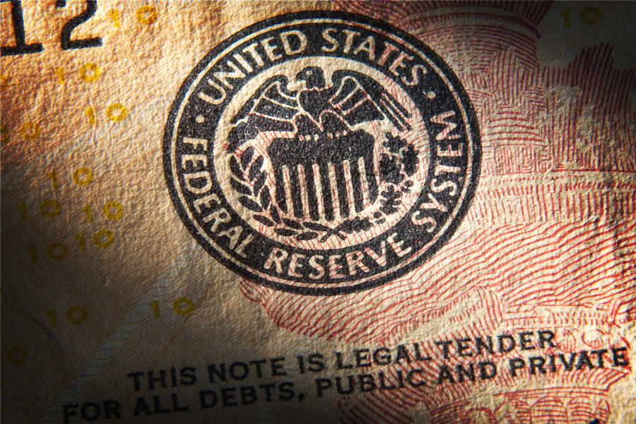 Federal Reserve Bank Emblem on Currency Note - Symbol of Monetary Authority
