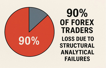  Statistical representation of 90 percent forex trader losses due to structural analytical failures